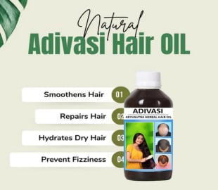 Herbal Adivasi Hair Oil for Hair Growth, Hair Fall Control (Pack of 2) 100 ML each